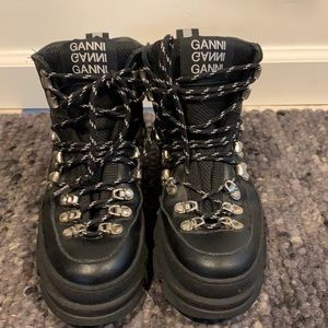 Ganni hiking boots.